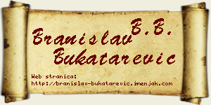 Branislav Bukatarević vizit kartica